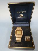 A SEIKO BOXED WRISTWATCH