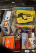 A TRAY OF COLLECTABLE,S TO INCLUDE A RADIO CONTROLLED TROTTERS VAN, A CASED SET OF DISNEY BOOKS ETC