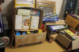 A QUANTITY OF EMPTY TOY VEHICLE BOXES TO INCLUDE CORGI,br.