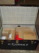 A TRAVEL TRUNK AND CONTENTS