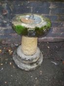 A SANDSTONE GARDEN SUN DIAL