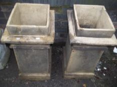 A PAIR OF CHIMNEY POTS