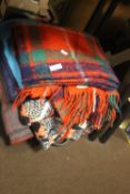A QUANTITY OF WOOLEN BLANKETS