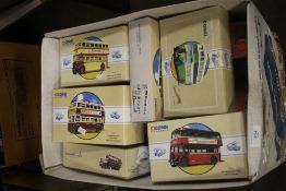 A LARGE QUANTITY OF EMPTY VEHICLE BOXES MAINLY CORGI