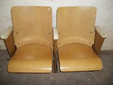A PAIR OF FRENCH CINEMA SEATS