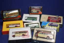 A COLLECTION OF 10 BOXED CORGI BUSES TO INCLUDE SHILLIBEER,br.