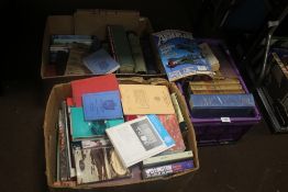 THREE TRAYS OF BOOKS TO INCLUDE MILITARY INTEREST (TRAY NOT INCLUDED)