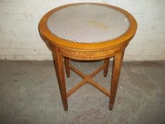 AN EDWARDIAN INLAID SIDE TABLE