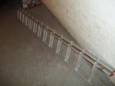 A DOUBLE ALUMINIUM LADDER 6 METER WHEN EXTENDED