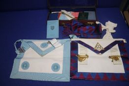 A CASED OF MASONIC REGALIA