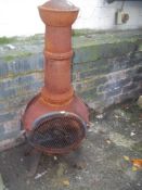 A GARDEN CHIMNEIA CAST IRON