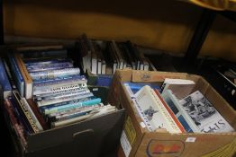 THREE TRAYS OF MILITARY AND AIRCRAFT BOOKS (TRAY NOT INCLUDED)