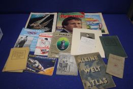 A TRAY OF MISCELLANEOUS EPHEMERA to include ,A Tribute in Pottery To The Genius of Charles