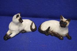 TWO SIAMESE BESWICK CATS