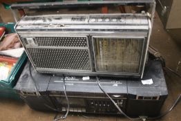 A JVC STEREO TOGETHER WITH ANOTHER