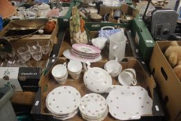 TWO TRAYS OF ASSORTED CERAMICS (TRAYS NOT INCLUDED),br.
