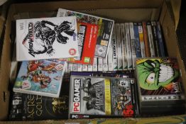 A QUANTITY OF NINTENDO WII GAMES (TRAY NOT INCLUDED)