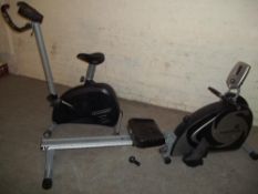 EXERCISE EQUIPMENT TO INCLUDE AN EXERCISE BIKE, AND ROGER BLACK ROWING MACHINE