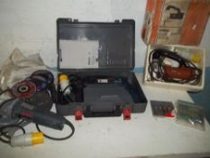 A SELECTION OF 110V POWER TOOLS