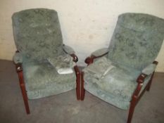 TWO FIRESIDE RECLINER CHAIRS