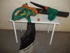 AN ELECTRIC BLACK AND DECKER LEAF VACUUM BLOWER