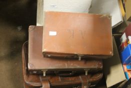 THREE VINTAGE SUITCASES