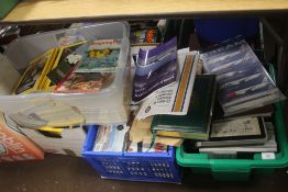 A QUANTITY OF BOOKS AND MAGAZINES TO INCLUDE AVIATION, NATIONAL GEOGRAPHIC ETC