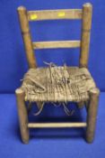A VINTAGE CHILD,S CHAIR
