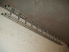 A DOUBLE ALUMINIUM LADDER 5.5 MAX