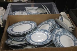 TWO TRAYS OF TEA AND DINNERWARE (TRAYS NOT INCLUDED),br.
