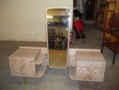 A FULL SIZED DRESSING TABLE WITH FORMICA FINISH