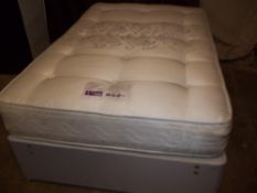 A SMALL DOUBLE DIVAN BED 120 CM