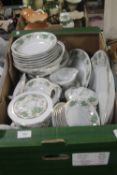 A TRAY OF NORITAKE DAPHNE TEA AND DINNERWARE (TRAY NOT INCLUDED)