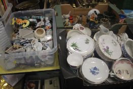 THREE TRAYS OF ASSORTED CERAMICS (TRAYS NOT INCLUDED),br.