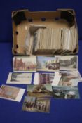 A TRAY OF ASSORTED POSTCARDS