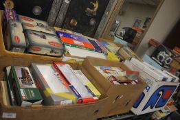 A QUANTITY OF EMPTY TOY VEHICLE BOXES TO INCLUDE CORGI,br.