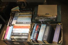 THREE TRAYS OF ASSORTED BOOKS TO INCLUDE A QUANTITY OF JEFFERY ARCHER (TRAY NOT INCLUDED)