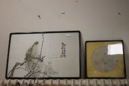 TWO FRAMED AND GLAZED ORIENTAL SILKS