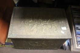 A BRASS COALBOX