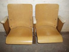 A PAIR OF FRENCH CINEMA SEATS