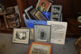 A COLLECTION OF MOSTLY FRAMED BLACK AND WHITE PHOTOGRAPHS RELATING TO LALAGE J BOWN
