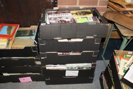 FIVE LARGE TRAYS OF HARDBACK BOOKS ON MILITARY