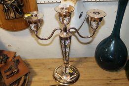 A WEDGWOOD THREE BRANCH CANDELABRA