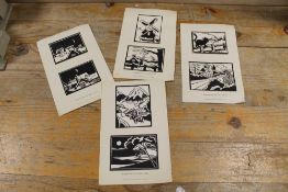 A SELECTION OF WHEATON'S INDIVIDUAL LINO CUTS SUGGESTIONS FOR XMAS CARDS