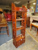 A REPRODUCTION MAHOGANY SMALL BOOKCASE