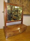 A SMALL 19TH CENTURY MAHOGANY DRESSING MIRROR
