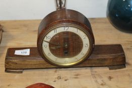 A MID CENTURY URGOS MANTLE CLOCK