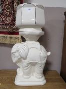 A LARGE MODERN ELEPHANT JARDINAIRE AND STAND H-67 CM