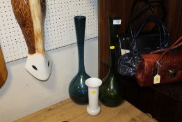 THREE PIECES OF MID CENTURY SCANDINAVIAN TYPE GLASSWARE