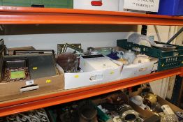 FOUR TRAYS OF CERAMICS AND SUNDRIES TO INC PICTURE FRAMES